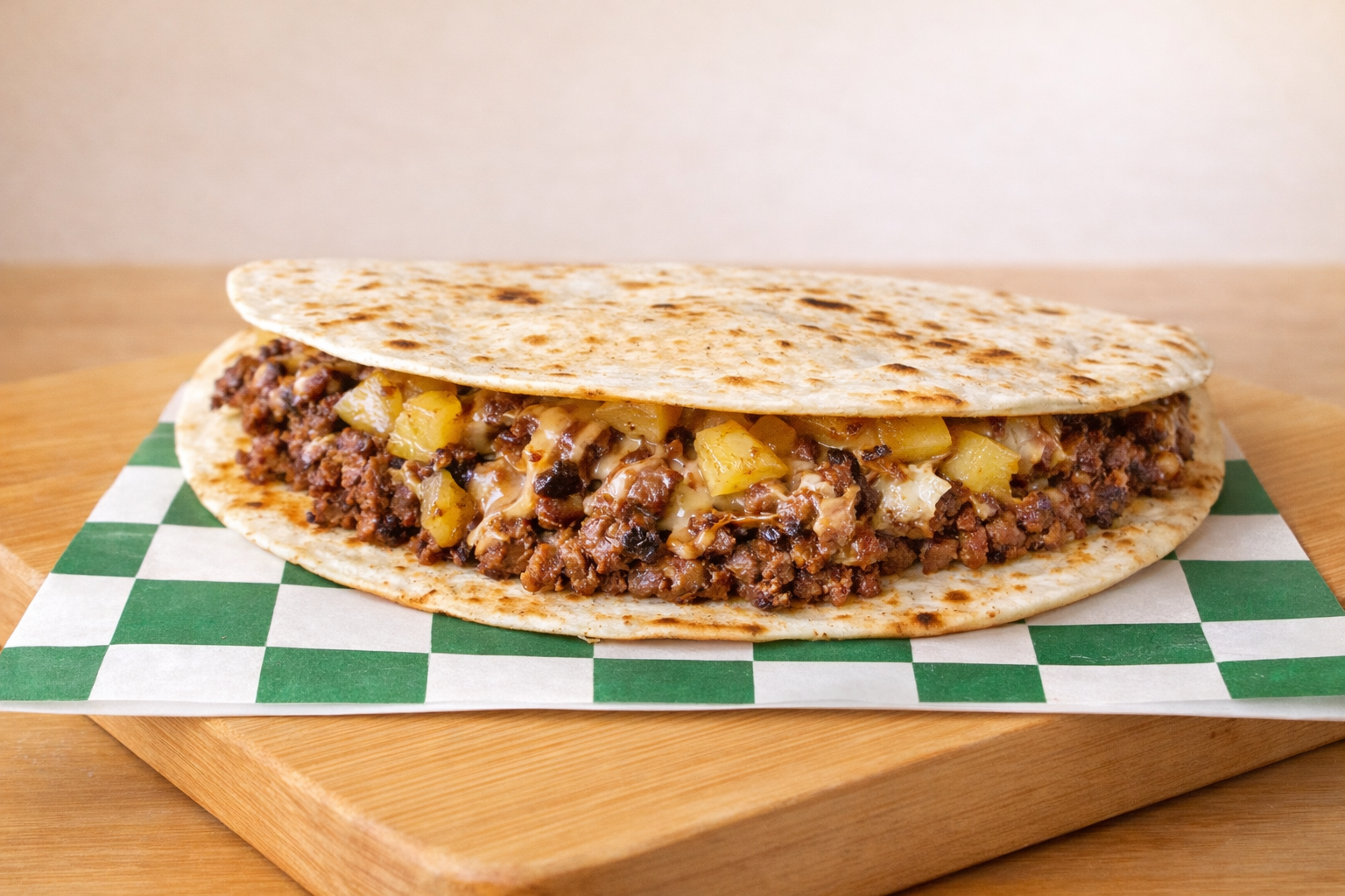 Gringa de carne de avestruz en Mérida