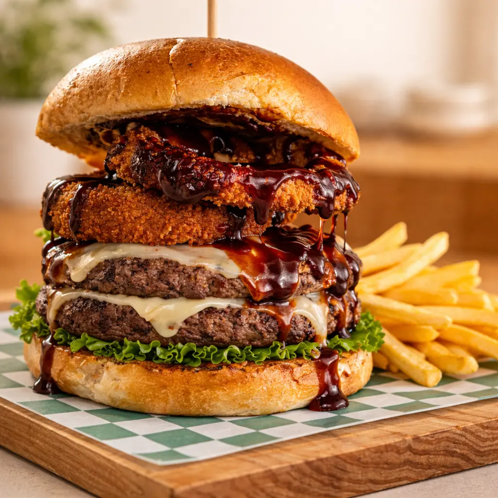 Hamburguesa BBQ de carne de avestruz en Mérida